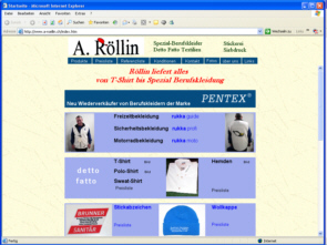 Andreas R�llin, Textilien und Spezial Berufskleider