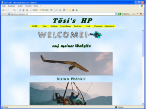 Hugo Tosoni's Private HomePage mit Fotosammlung �ber verschiedene Flugger�te
